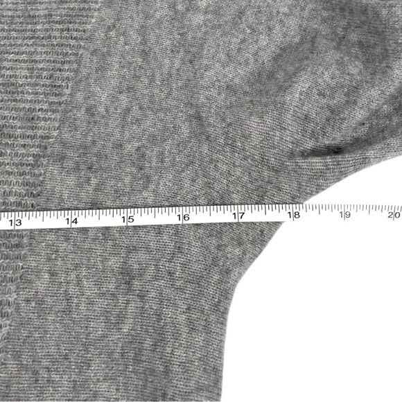 Max Studio 100% 2-Ply Cashmere Gray Ribbed Knit Long Sleeve Sweater Size Small - Picture 4 of 7